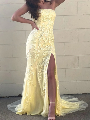Lace Prom Dresses – Tagged yellow prom dresses – morievent